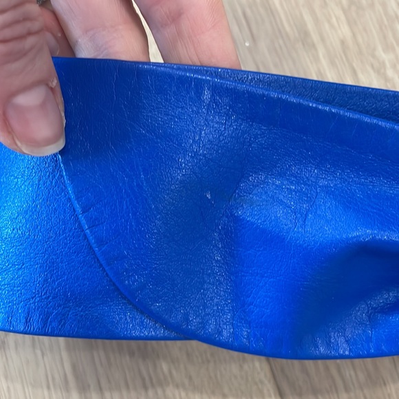 Circa 1980s blue leather/suede belt - Picture 3 of 5